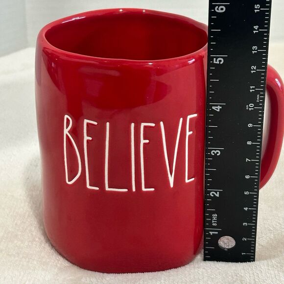 Rae Dunn Artisan Collection by Magenta “Believe” Red Ceramic Christmas Mug. LNWO - Picture 7 of 10